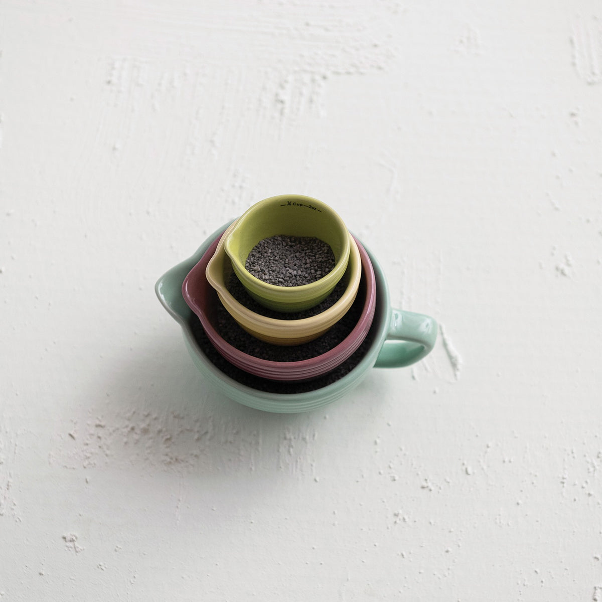 Stoneware Batter Bowl Measuring Cups