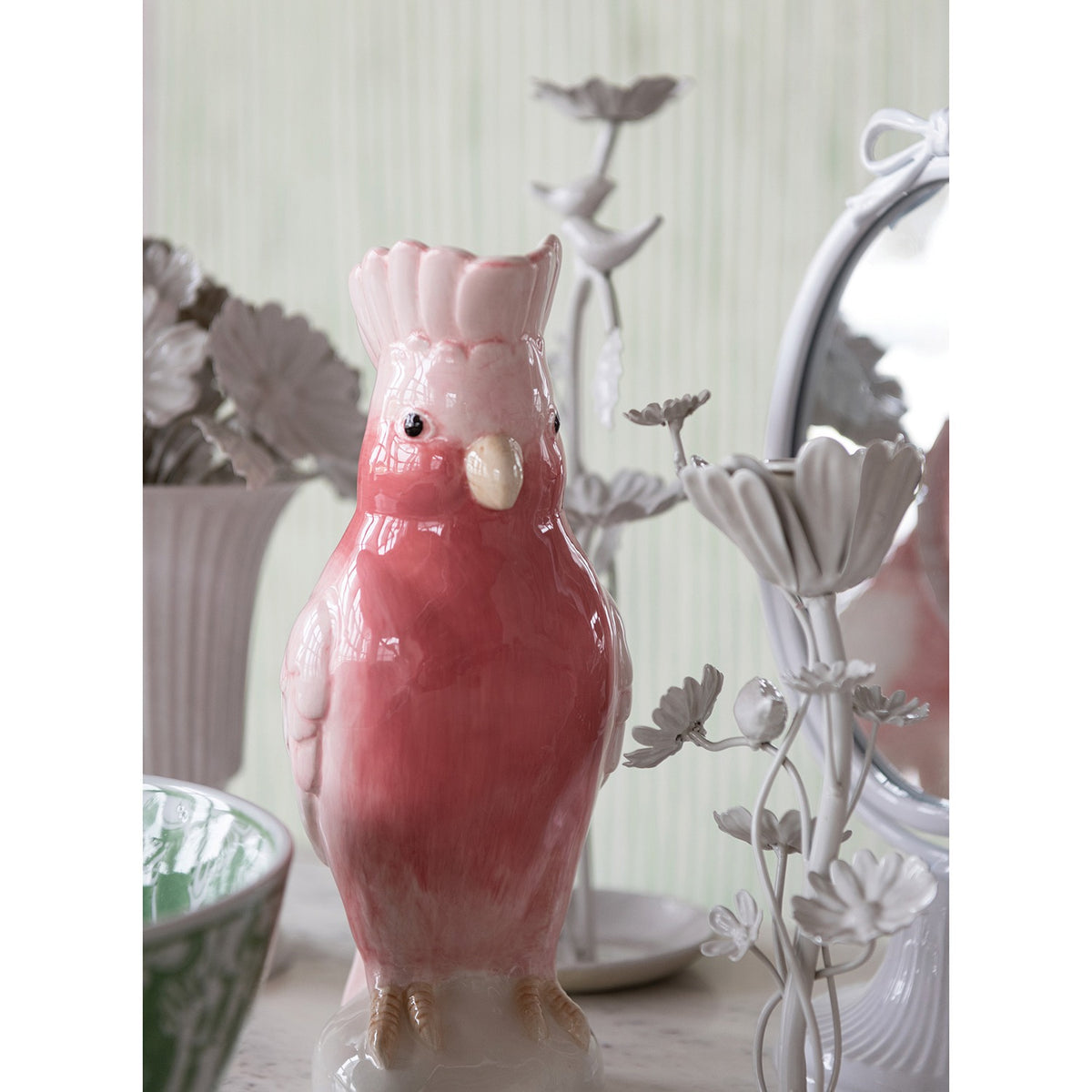 Ceramic Cockatoo Shaped Pitcher