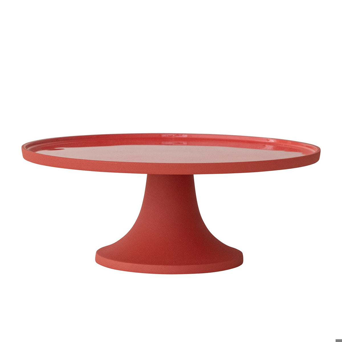 Coral Enameled Aluminum Pedestal