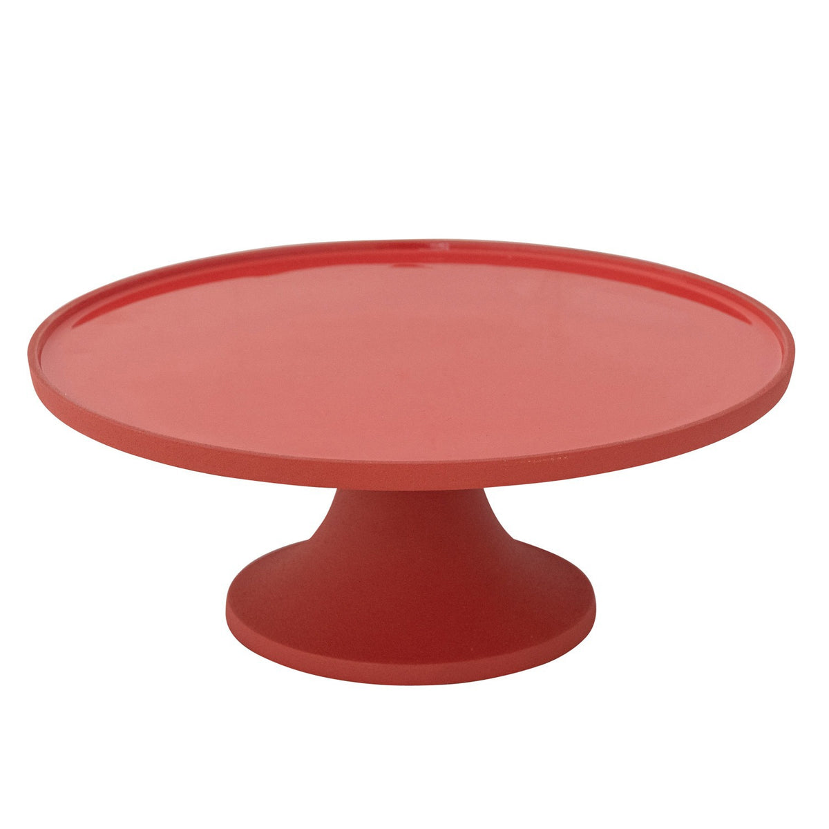 Coral Enameled Aluminum Pedestal