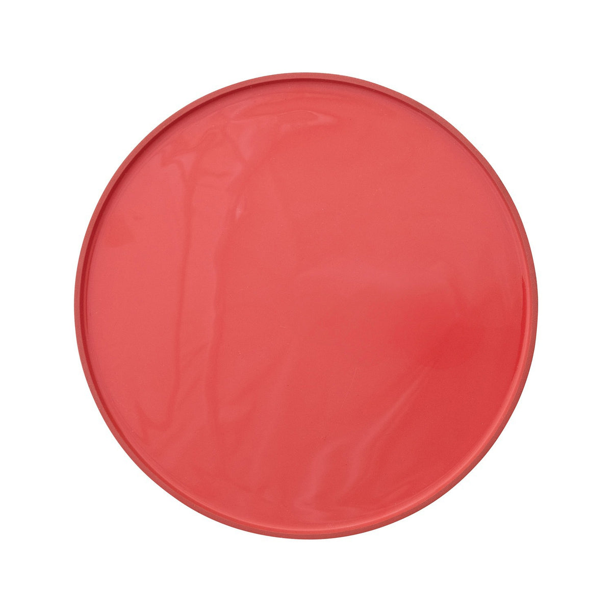 Coral Enameled Aluminum Pedestal