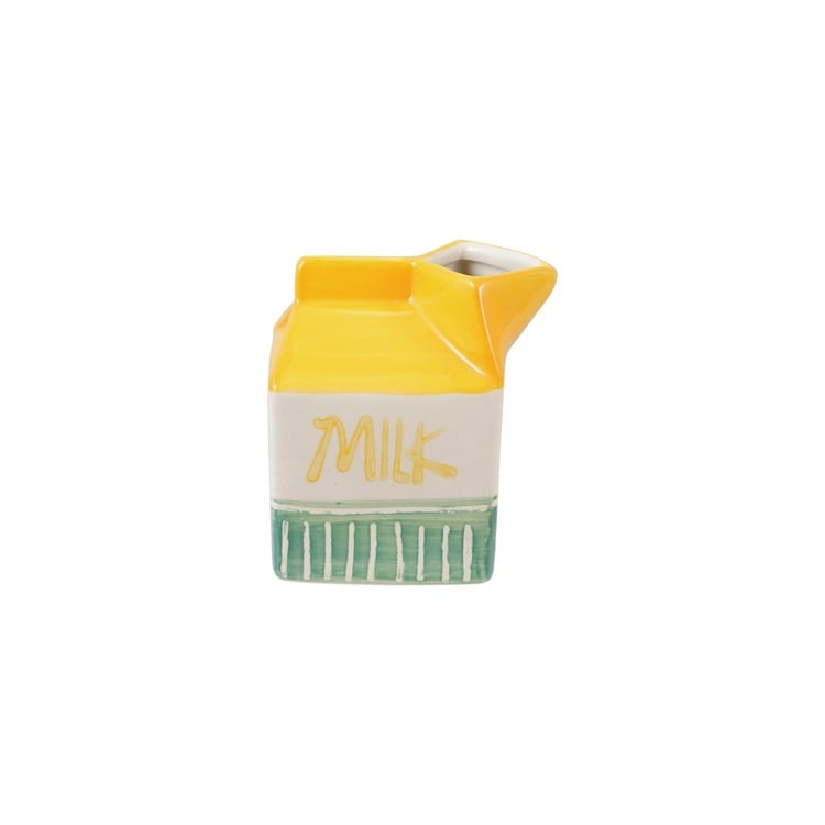 Stoneware Carton Shaped "Milk" Creamer