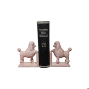 Pink Cast Iron Poodle Bookends