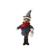 Bear In Down Coat Figure - Green