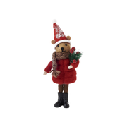 Bear In Down Coat Figure - Red
