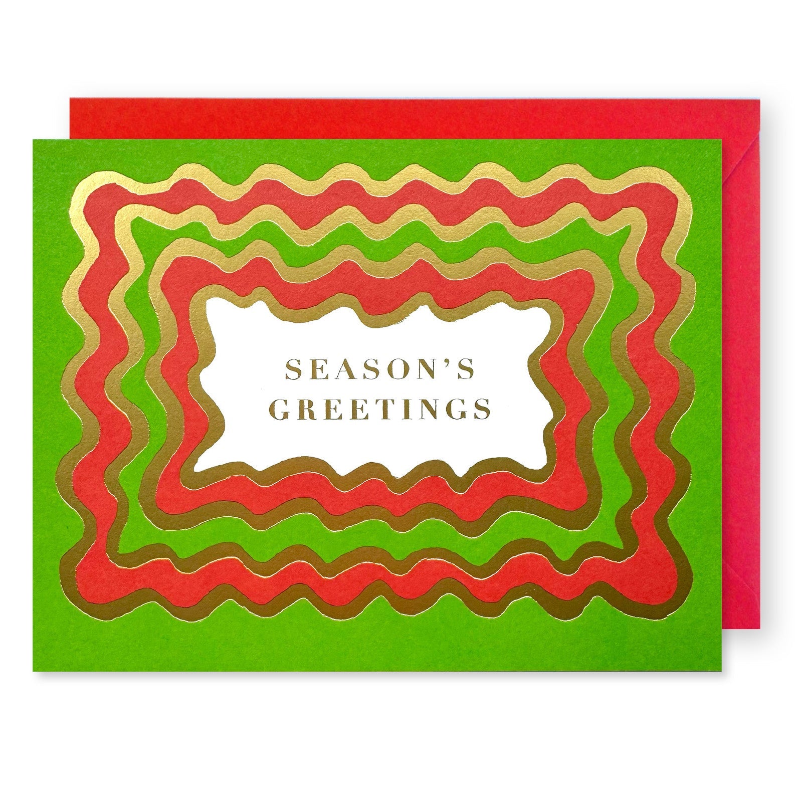 Gold Bow Christmas Tree Holiday Card