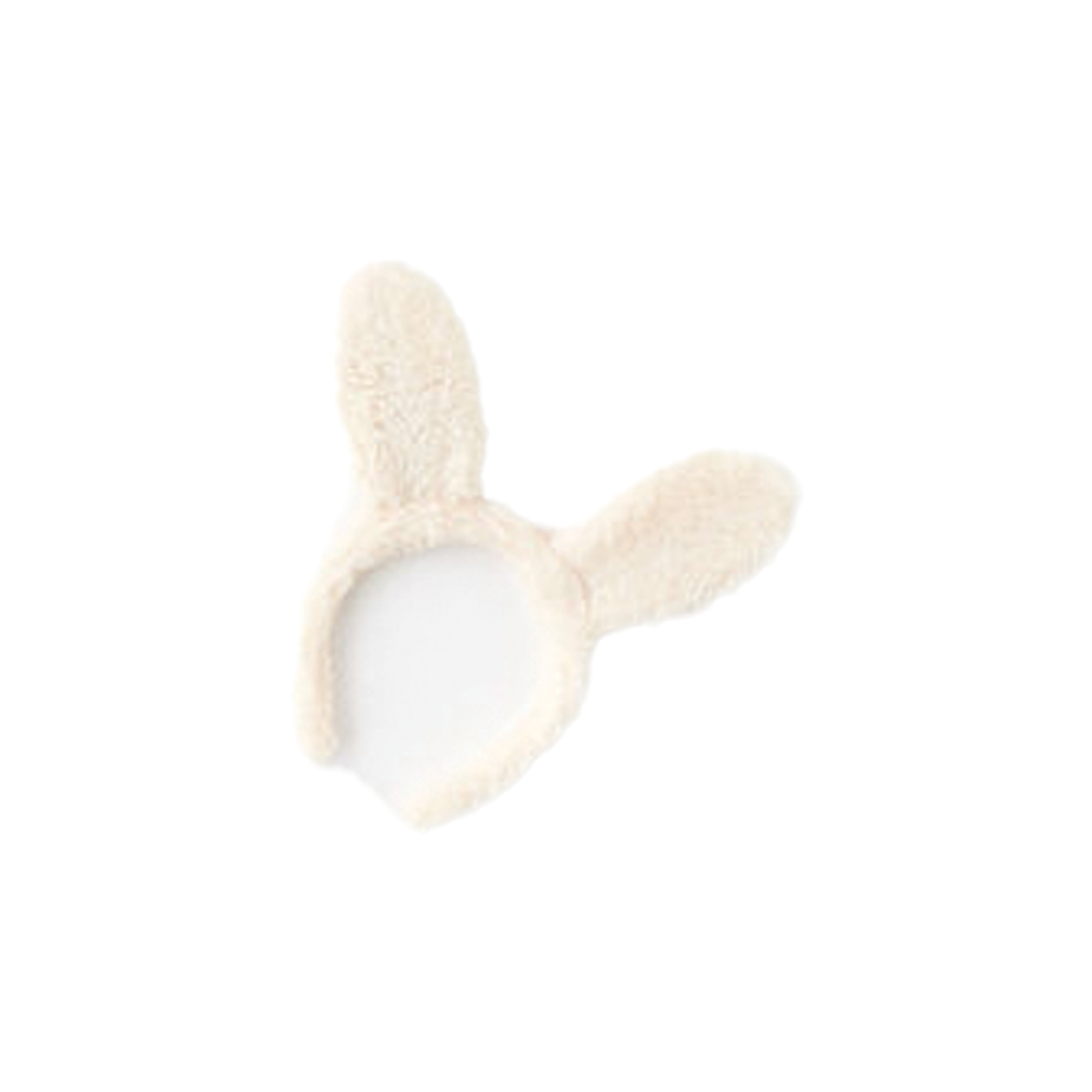 Fuzzy Bunny Ear Headband - White