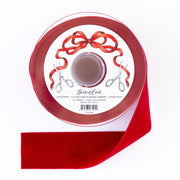 1.5 Inch Red Flocked Ribbon