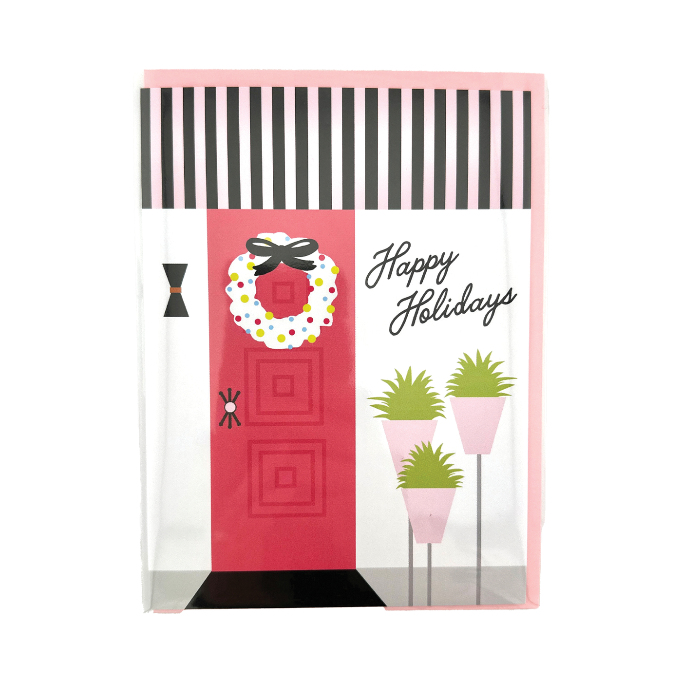 Greeting Card: Holiday Pink Door Palm Springs