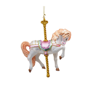 Carousel Horse Ornament - Orange