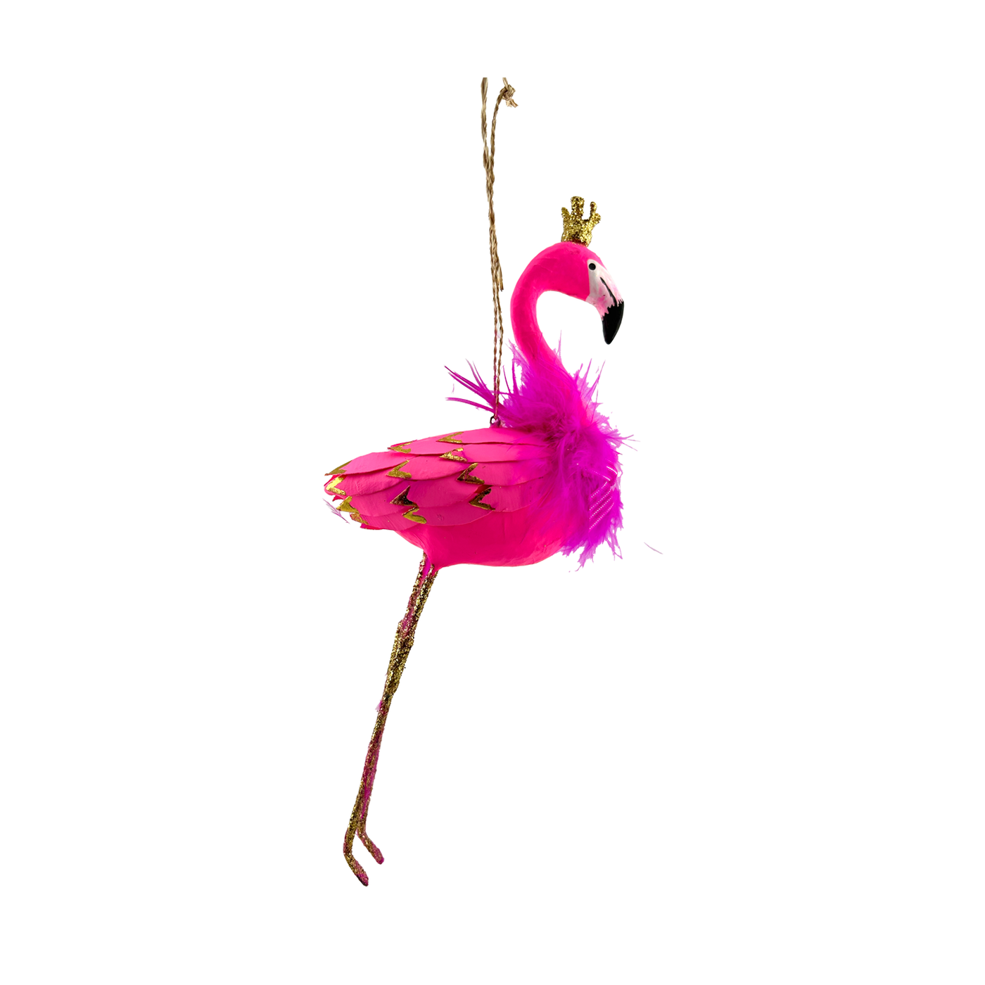 Heraldly Flamingo Ornament - Hot Pink