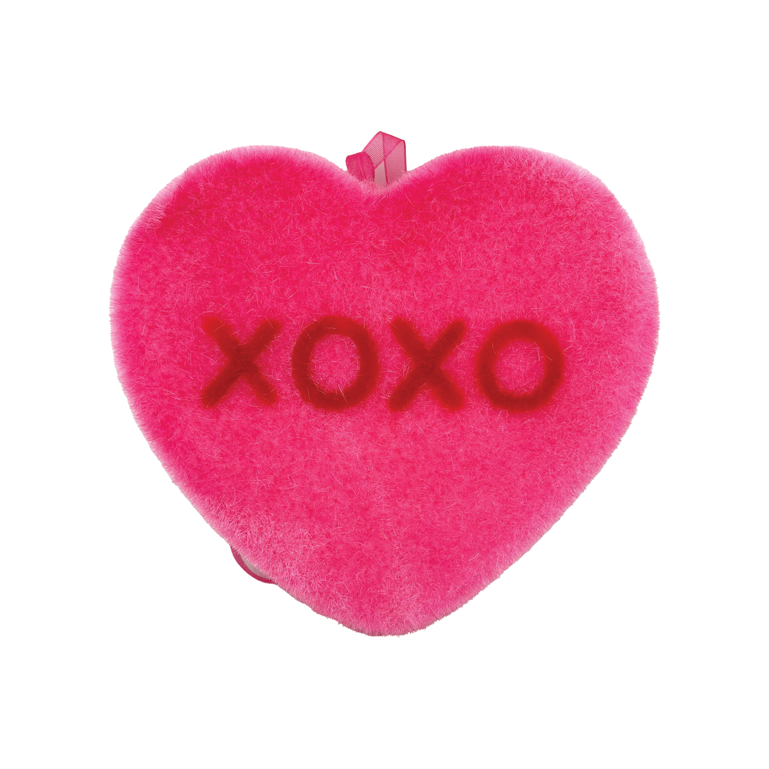 12" Flocked Conversation Heart - Hot Pink XOXO - Just Fabulous Palm Springs