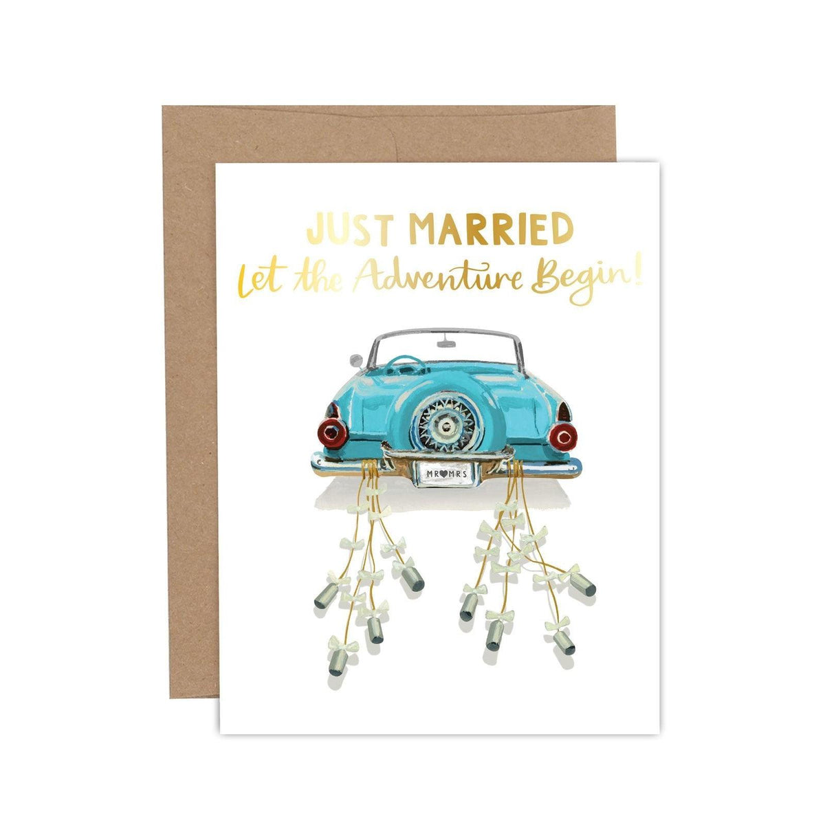 Just Married Congratulations + Wedding Card