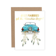 Just Married Congratulations + Wedding Card