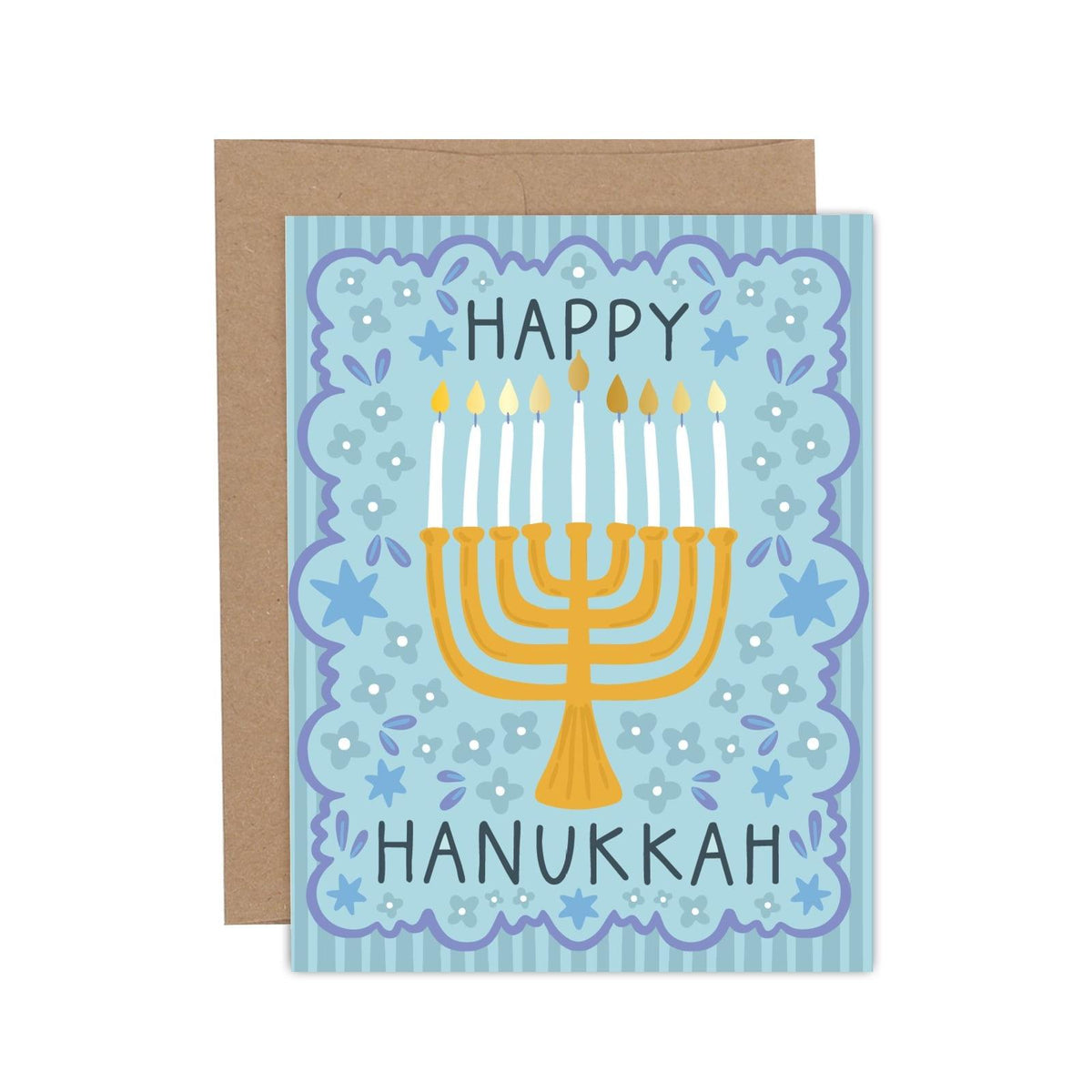 Happy Hanukkah Menorah Greeting Card