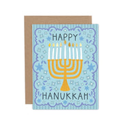 Happy Hanukkah Menorah Greeting Card