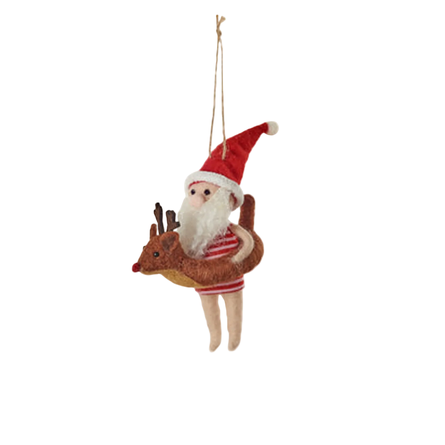Swimming Santa Ornament - Reindeer Pool Float