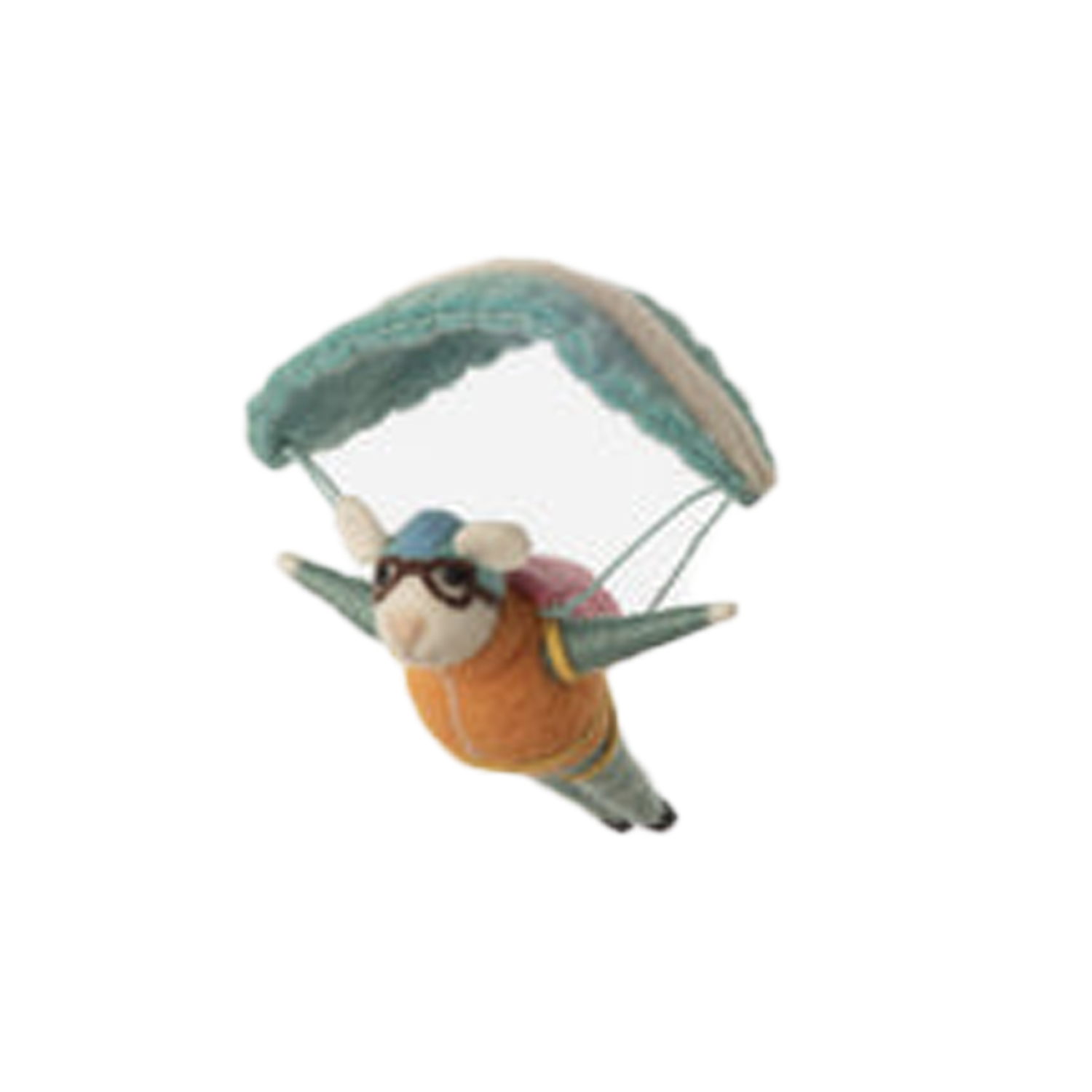 Parasailing Mouse Ornament - Teal
