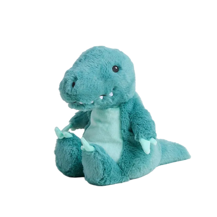 Plush toy dinosaur on a white background