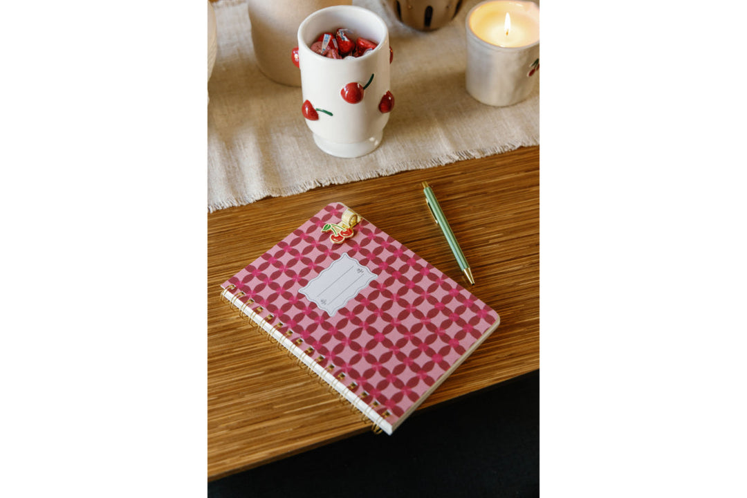 Tulip Twin Wire Notebook - Pinwheel Pink