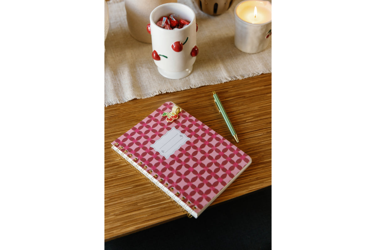 Tulip Twin Wire Notebook - Pinwheel Pink
