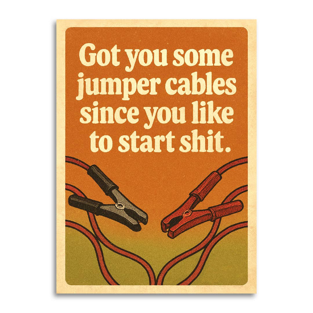 Jumper Cables Greeting Card - Just Fabulous Palm Springs