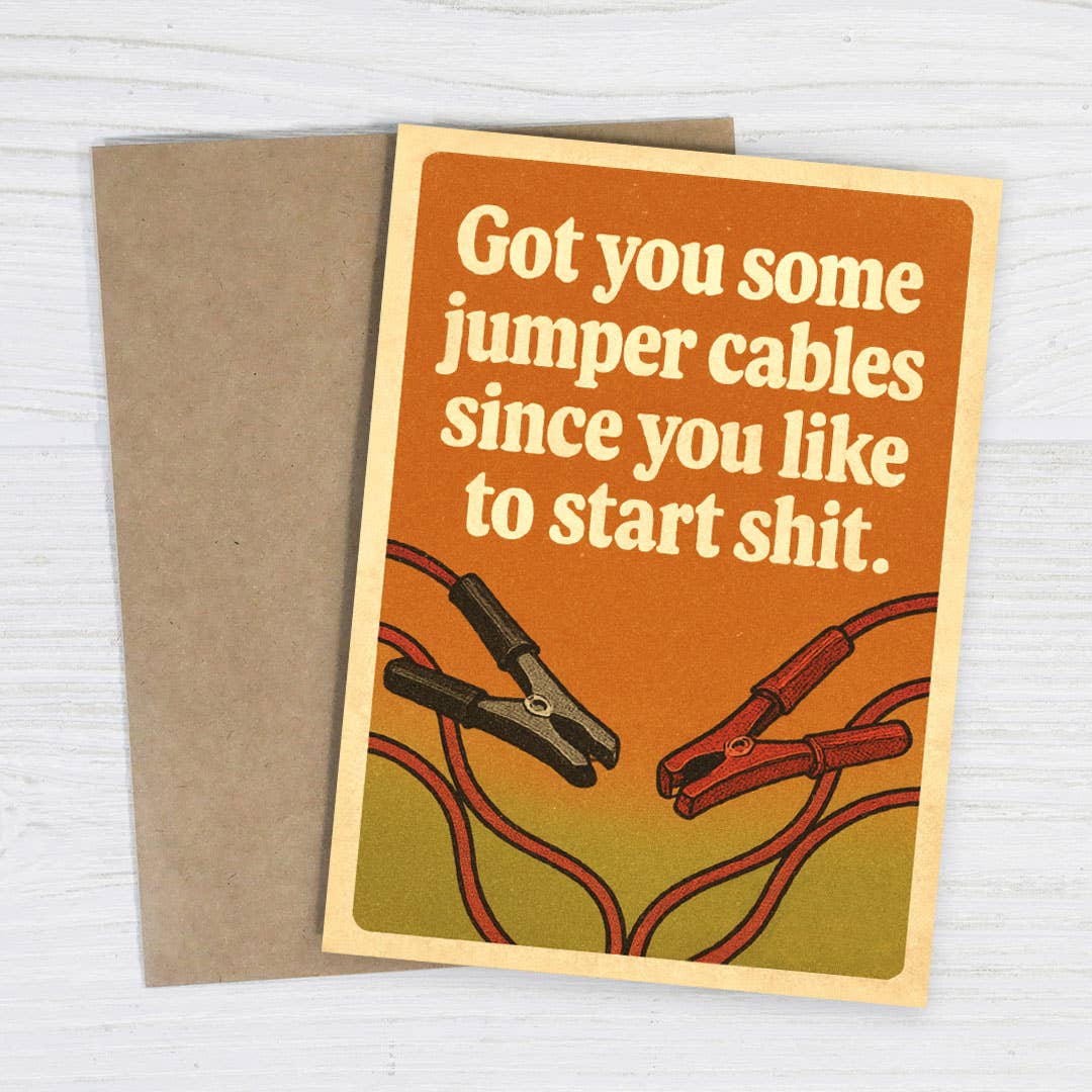 Jumper Cables Greeting Card - Just Fabulous Palm Springs