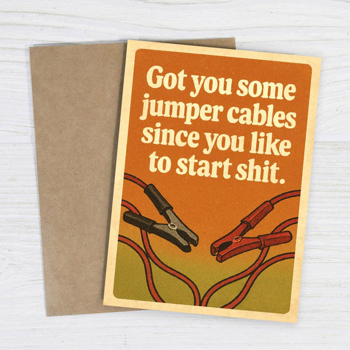 Jumper Cables Greeting Card - Just Fabulous Palm Springs