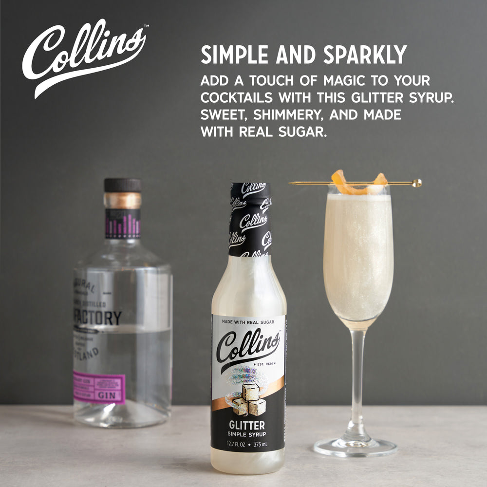 Collins Glitter Simple Syrup - 12.7 Oz.