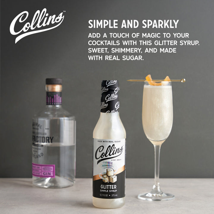 Collins Glitter Simple Syrup - 12.7 Oz.