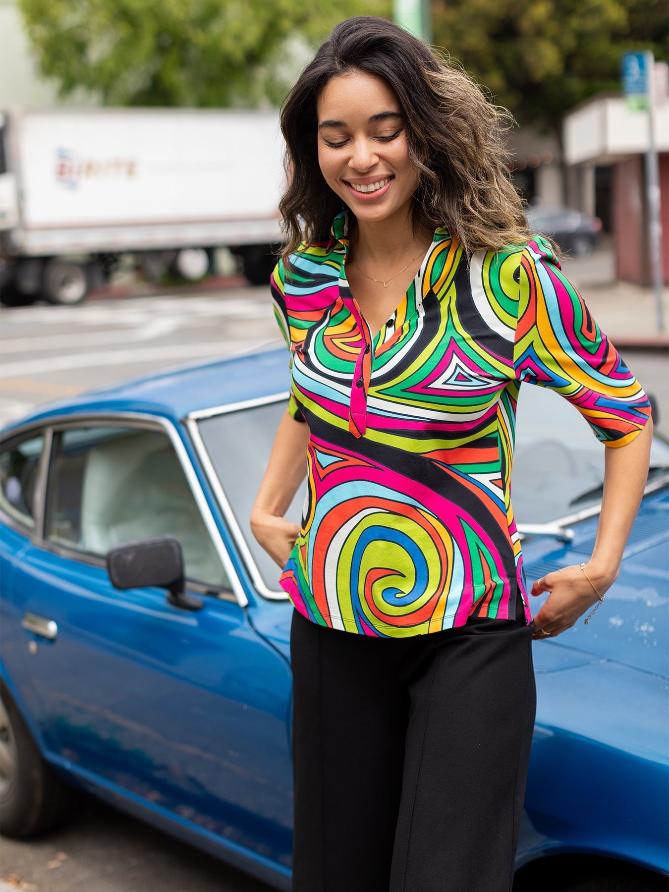 Kimmy Top Swirl - Just Fabulous Palm Springs