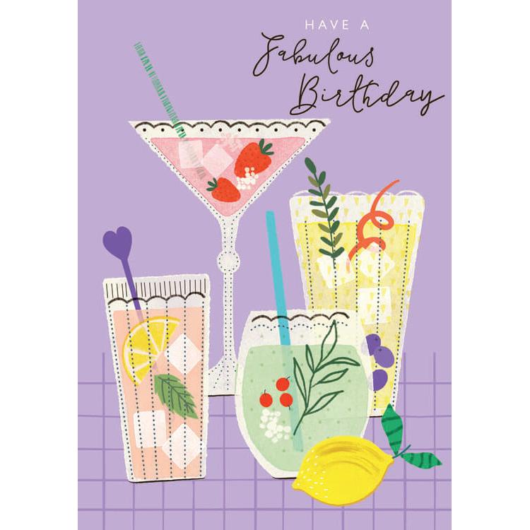 Fabulous Drinks Birthday Card