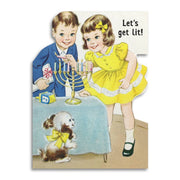 Let's Get Lit Hanukkah Card - Just Fabulous Palm Springs