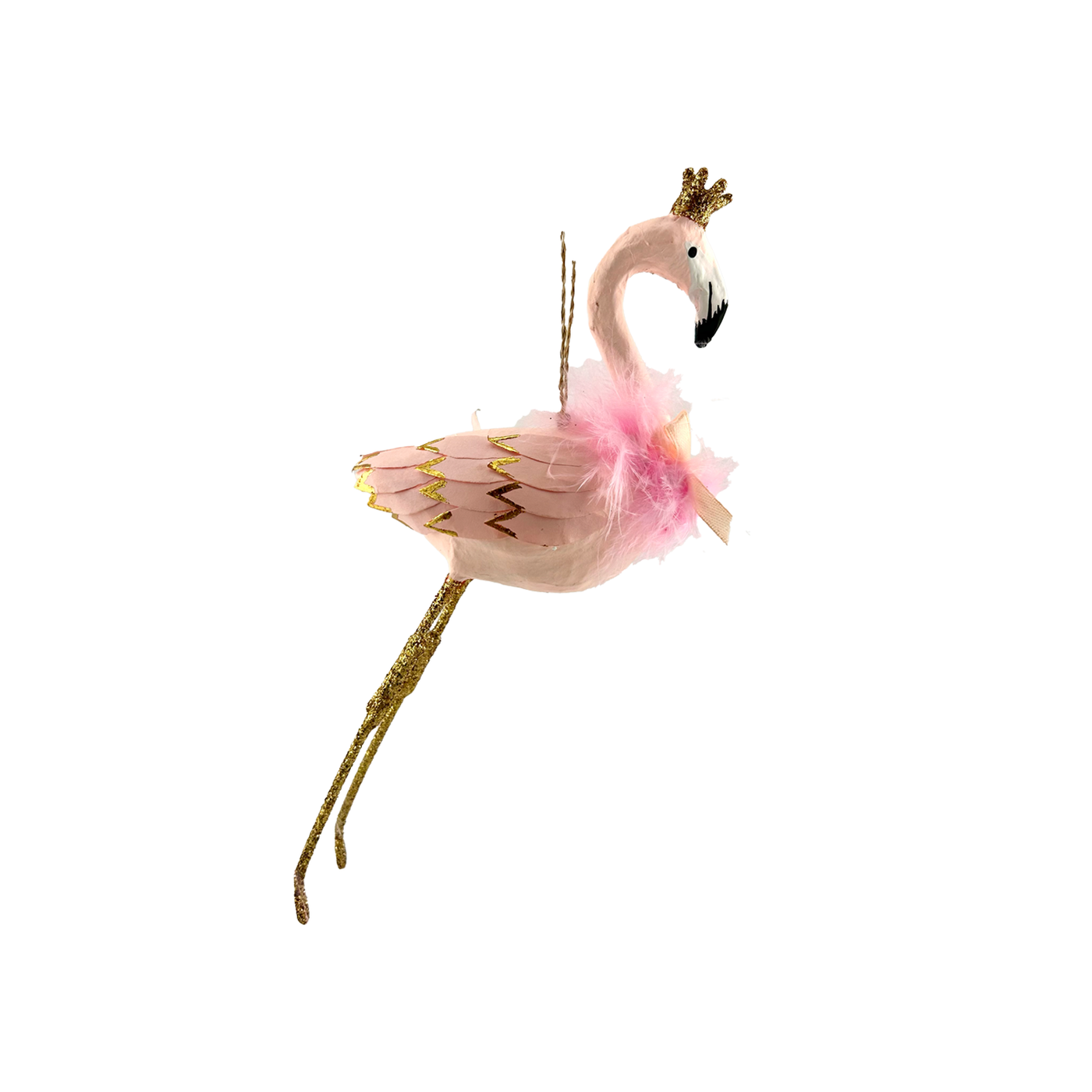 Heraldly Flamingo Ornament - Light Pink