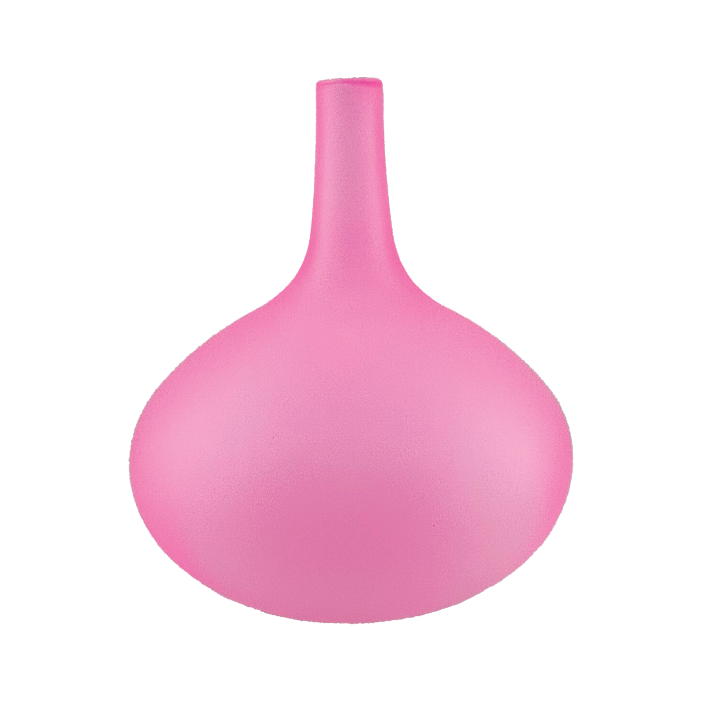 Frosted Colored Round Vase - Light Pink