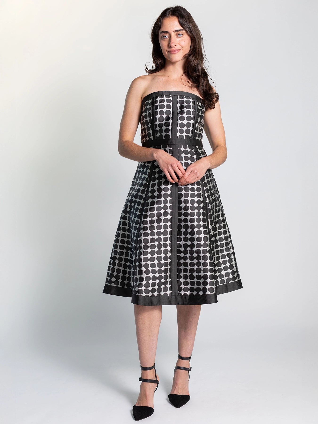 Lila Dress Black Dots