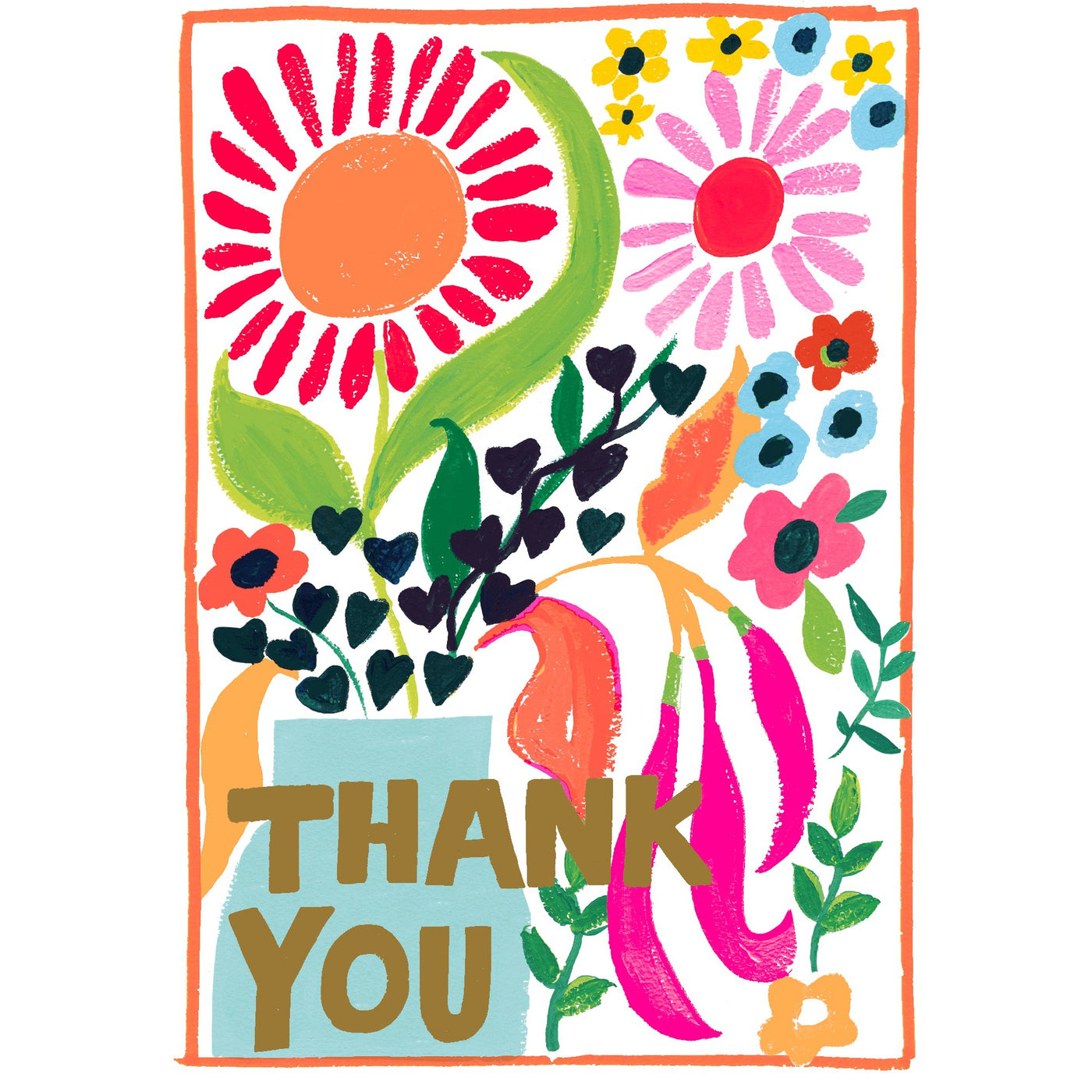 Flowers Thank You Greeting Card