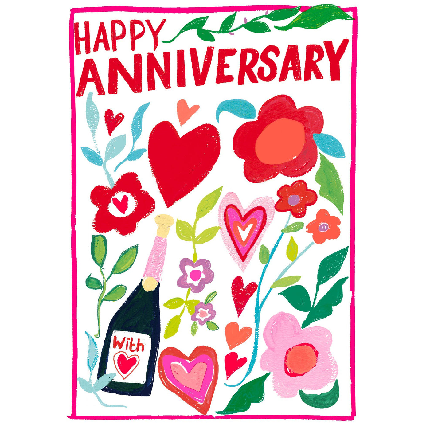 Hearts Anniversary Greeting Card