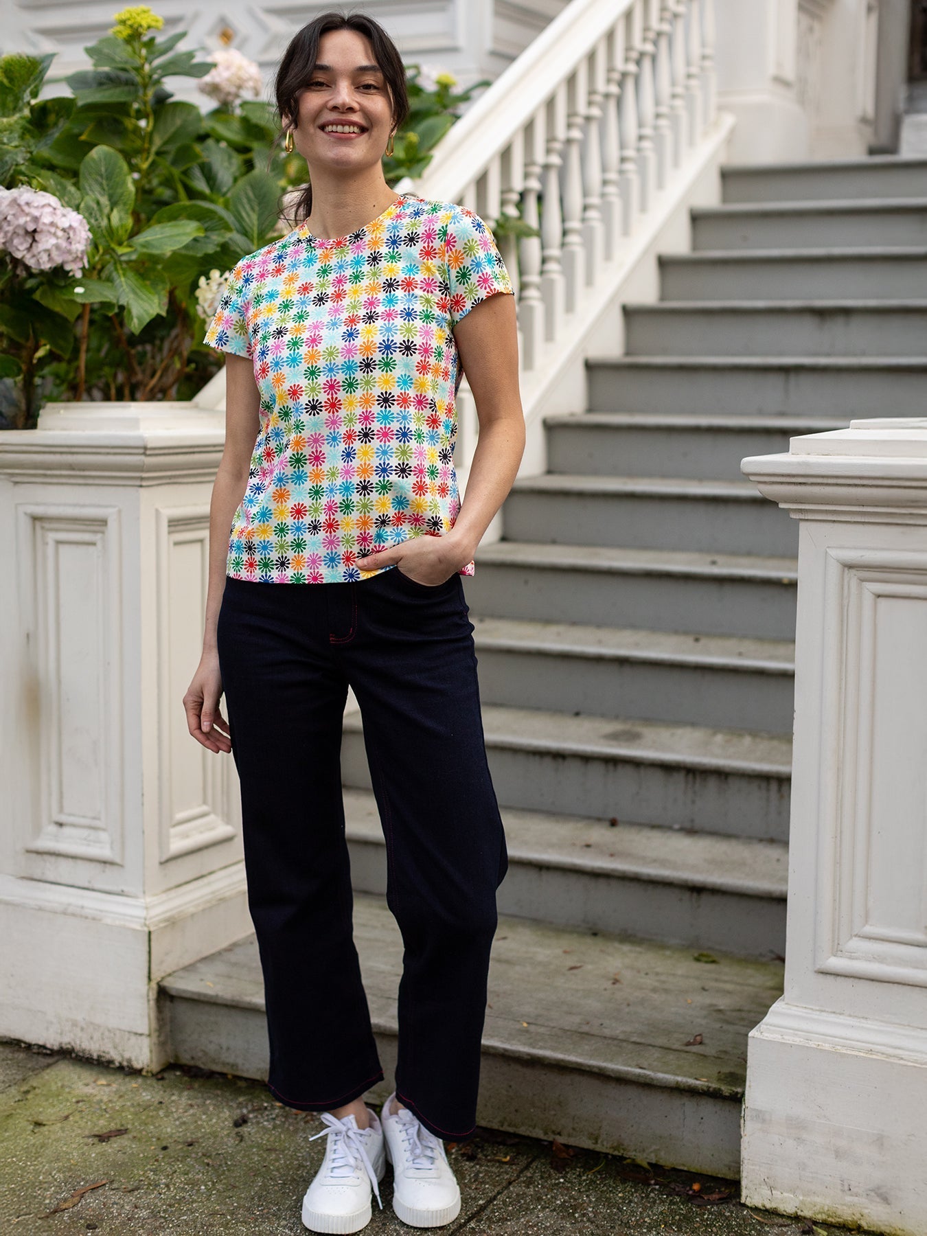 Maisie Cotton Tee Spritz Multi