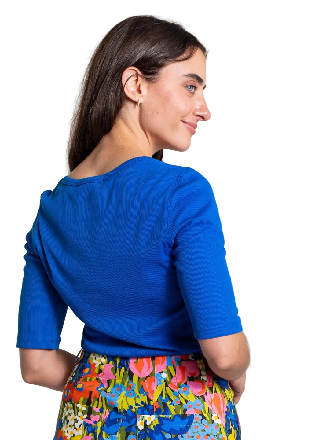 Mallory Rib Tee Blue