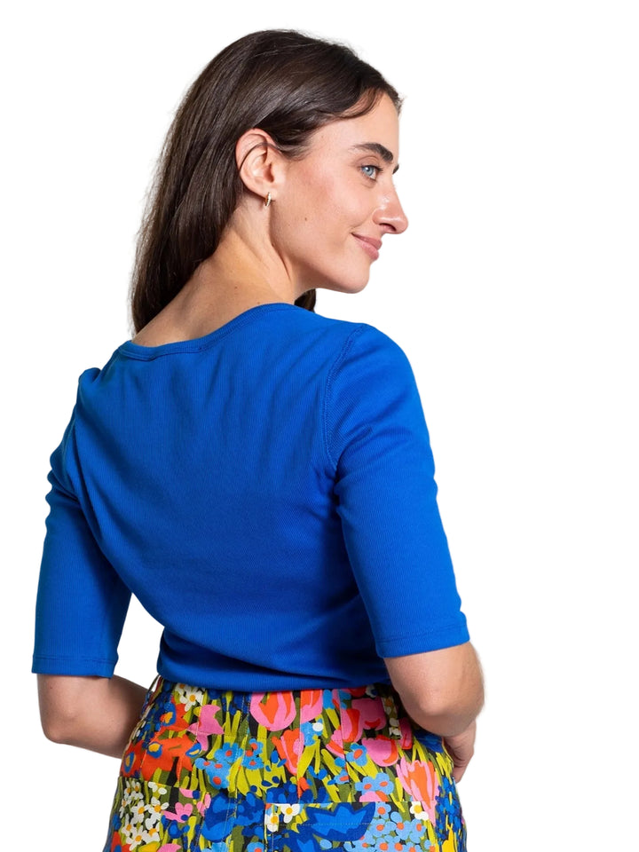 Mallory Rib Tee Blue