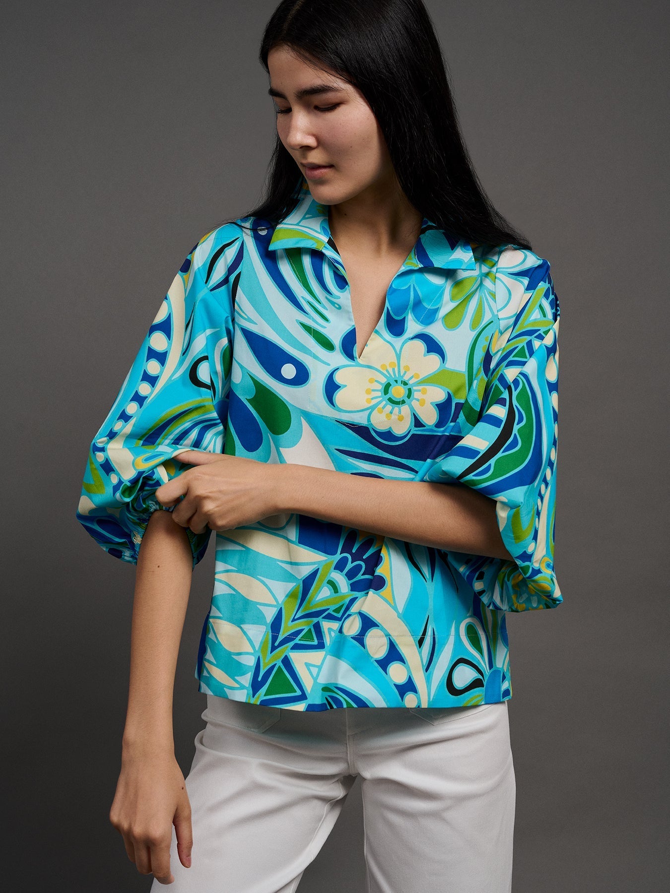 Maren Blouse Shakalaka Blue