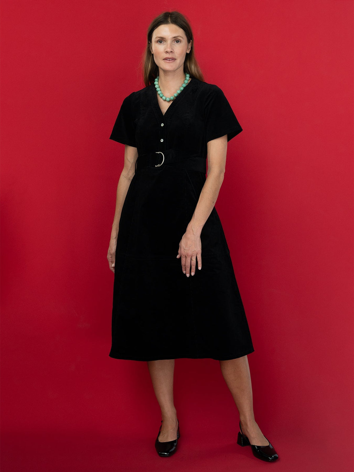 Maxine Dress Black Corduroy