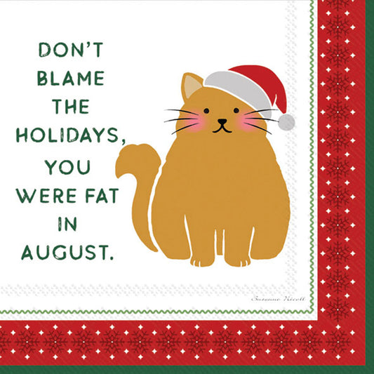 Fat In August Holiday Cocktail Napkins