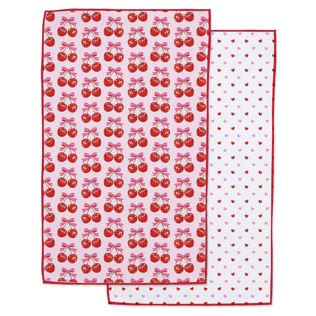 Cherry On Top Printed Microfiber Dishtowel