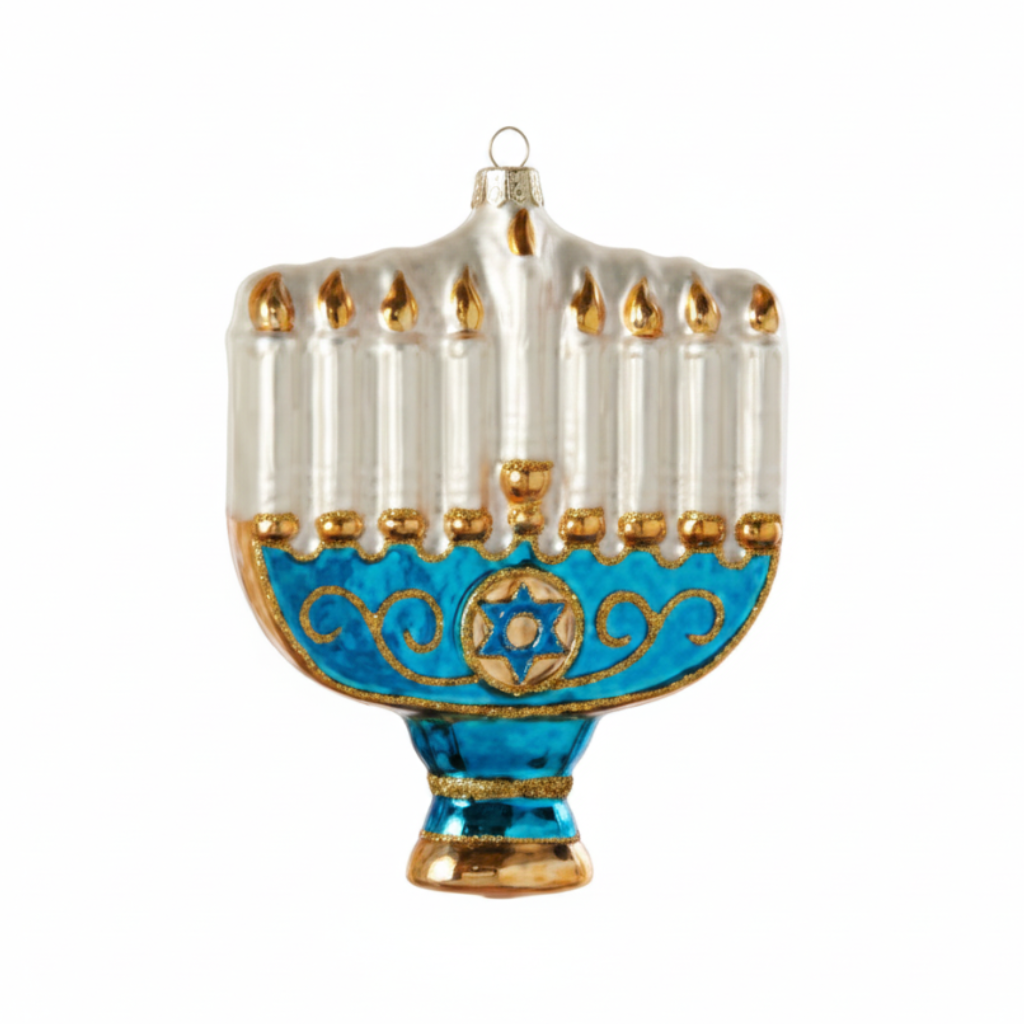 Menorah Ornament - Blue