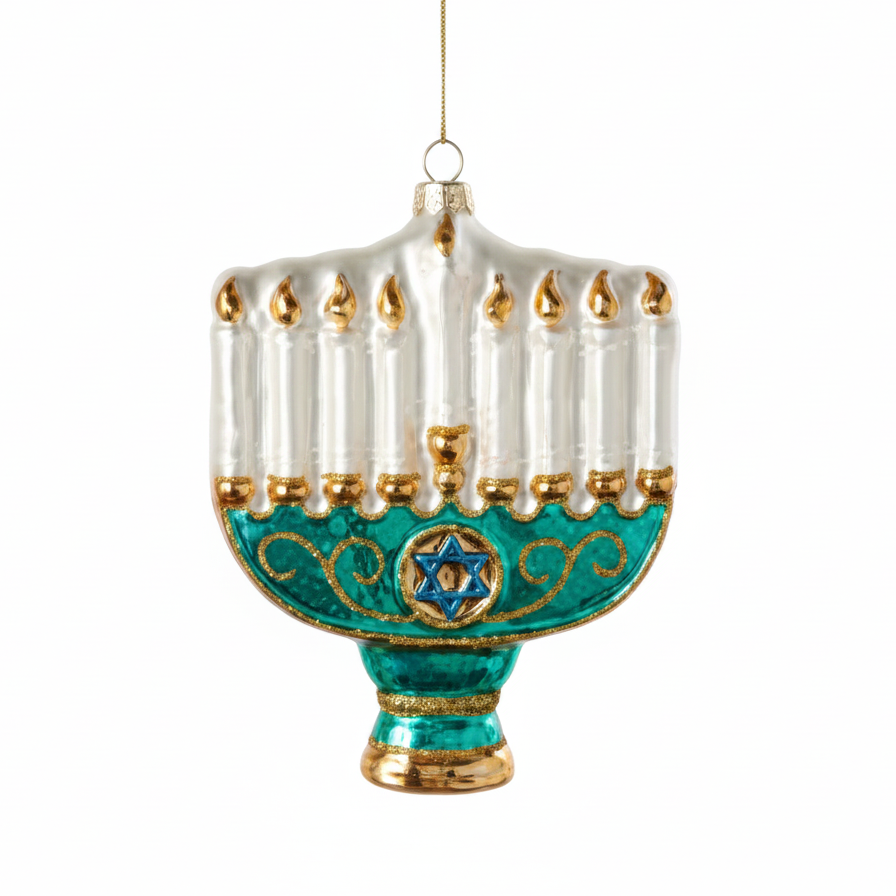 Menorah Ornament - Green