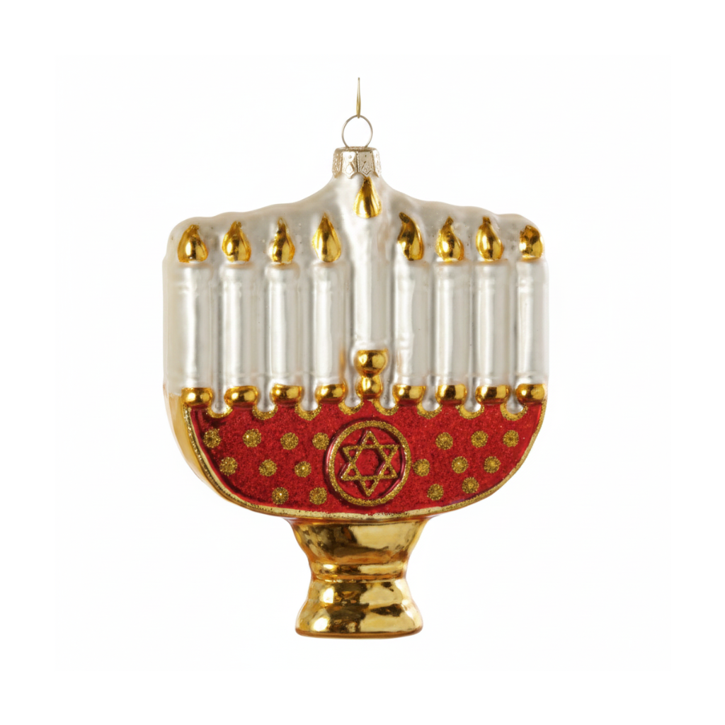 Menorah Ornament - Red