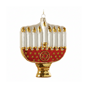 Menorah Ornament - Red