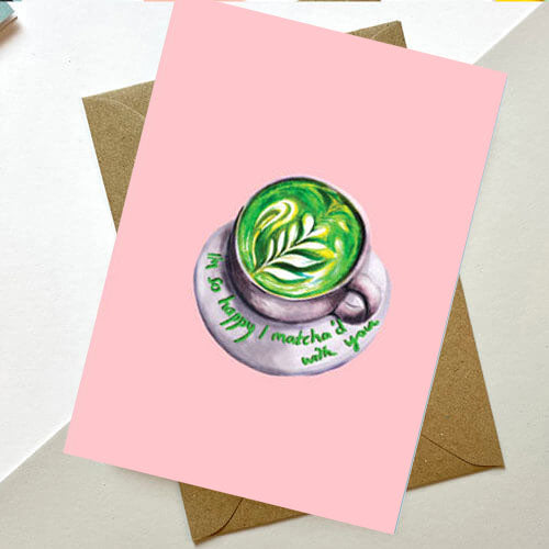 So Happy Matcha'd Friendship Greeting Card